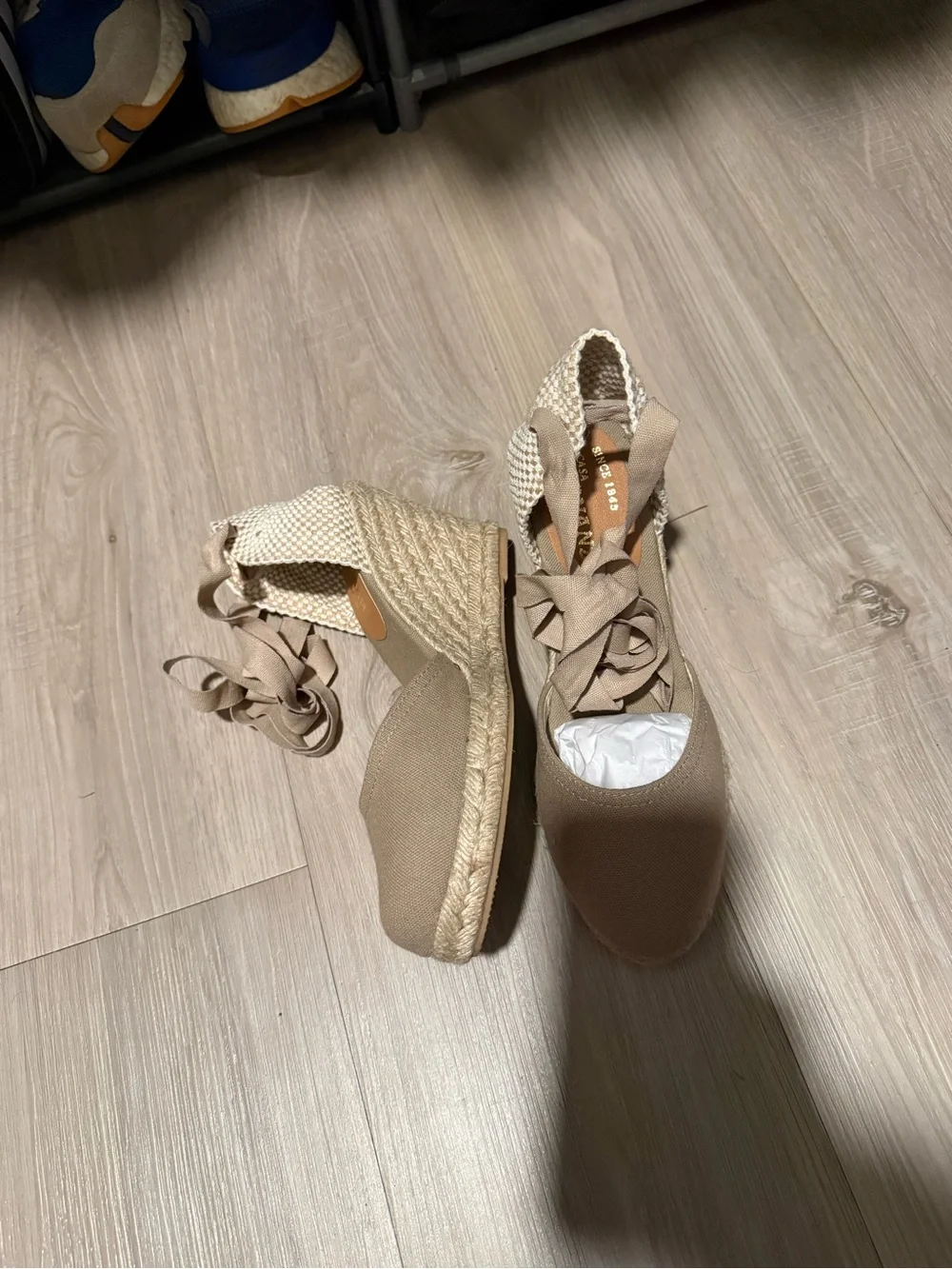 Women’s Espadrille Wedge Tie-Up Shoes. Casa Hernánz, Madrid .